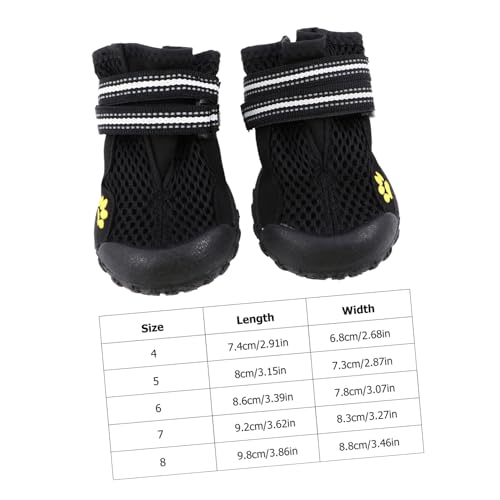 VICASKY Atmungsaktive Hundeschuhe aus Mesh Strapazierfähig und rutschfest mit Wasserdichtem Zehenschutz Outdoor pfotenschutz für Große Hunde für Wandern und Wintereinsatz Schwarz VICASKY Atmungsaktive Hundeschuhe aus Mesh Strapazierfähig und rutschfest mit Wasserdichtem Zehenschutz Outdoor pfotenschutz für Große Hunde für Wandern und Wintereinsatz Schwarz von VICASKY