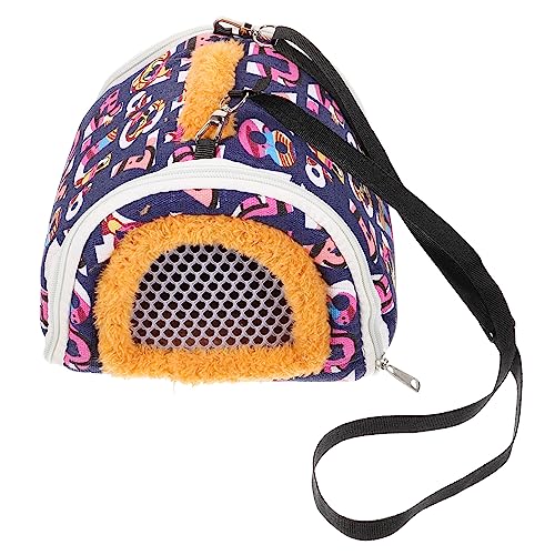 VICASKY Atmungsaktive Tragetasche für Kleine Haustiere mit Netzfenster Verstellbarem Schultergurt Transportable Hamster und Meerschweinchen Tasche für Reisen Geeignet für Igel Chinchilla von VICASKY