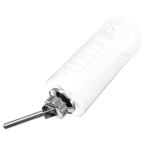 VICASKY Auslaufsichere Trinkflasche für Kleintiere aus Edelstahl und Hängender Wasserspender für Kaninchen Hamster Meerschweinchen Chinchillas und Eichhörnchen Leicht zu Reinigen und von VICASKY