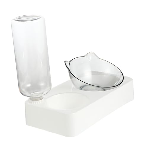 VICASKY Automatischer Haustier Wasserspender mit Rutsch Basis Kippsichere Trinkschale für Hunde Katzen Großer Wasservorrat mit Staubschutz Automatischer Wasserspender für Kleine Haustiere von VICASKY