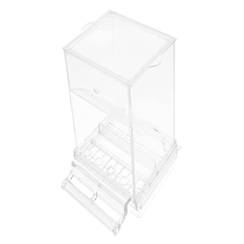 VICASKY Automatischer Vogelfutterspender für Papageien Transparenter Futterautomat für Vogelkäfige Sicht Langlebig für Wellensittiche und Nymphensittiche von VICASKY