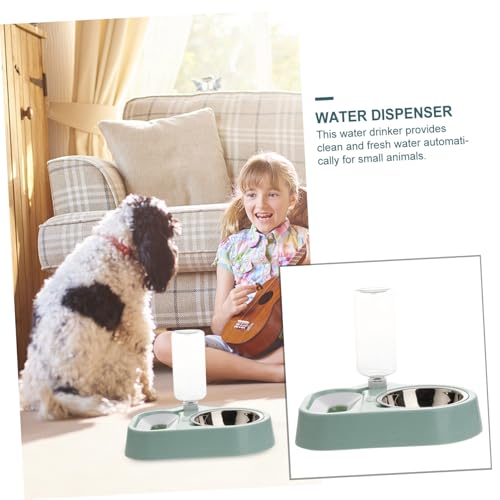 VICASKY Automatischer Wasserspender und Futternapf für Haustiere Transparente Trinkschale mit Staubschutz Leicht zu Reinigen Automatische Wasserzufuhr für Katzen und Hunde von VICASKY