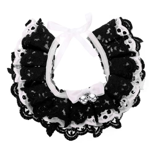 VICASKY Pet Cotton Lace Collar Mit Glocke Süßes Hundehalsband Und Katzenhalsband Aus Baumwolle Als Halsdekoration Für Kleine Hunde Und Katzen Mit Silberglocke VICASKY Pet Cotton Lace Collar Mit Glocke Süßes Hundehalsband Und Katzenhalsband Aus Baumwolle Als Halsdekoration Für Kleine Hunde Und Katzen Mit Silberglocke von VICASKY