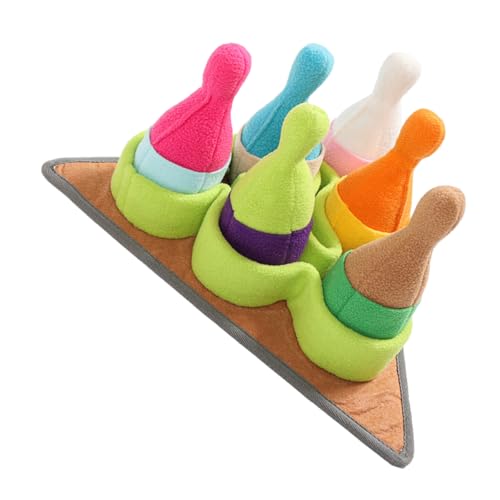 VICASKY Bowlingkugel-schnüffelmatte Aktivitätsmatte Für Hunde Schnuppern Welpe Verschleißfestes Schnüffelspielzeug Hund Schnüffeln Matte Schnüffelpad Spielzeughund Polarfleece Colorful von VICASKY
