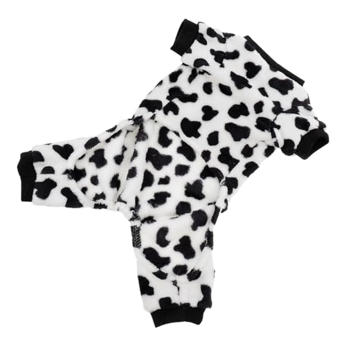 VICASKY Dalmatiner Hundekostüm Für Weihnachten – Weicher Baumwoll-Pyjama Für Kleine Hunde Und Katzen - Warmer Overall Mit Kuhfleckenmuster in Größe XL Perfekt Für Winterliche von VICASKY