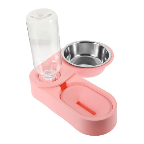 VICASKY Drehbarer Doppelnapf aus Edelstahl mit Klappbarem Eckhalter für Katzen und Hunde Langlebig rutschfest Leicht zu Reinigen Praktischer Futter Wasserspender für Haustiere von VICASKY