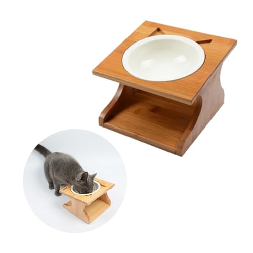 VICASKY Einstellbarer Hundenapf aus Holz Einzeln rutschfest für Futter und Wasser Geeignet für Hunde Katzen und Welpen aus Hochwertigem Geruchlosem Holz Gefertigt VICASKY Einstellbarer Hundenapf aus Holz Einzeln rutschfest für Futter und Wasser Geeignet für Hunde Katzen und Welpen aus Hochwertigem Geruchlosem Holz Gefertigt von VICASKY