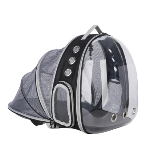 VICASKY Erweiterbarer Transparenter Katzenrucksack mit Atmungsaktivem Mesh Frontaler Zugang und Großzügigem Zeltbett Tragetasche für Katzen Komfortabel für Outdoor Ausflüge und Reisen von VICASKY