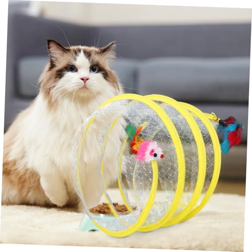 VICASKY Faltbarer Katzen Tunnel mit Mausspielzeug Interaktives Katzenspielzeug für Wohnungskatzen Fördert Aktivität und Natürliche Instinkte für Kätzchen und Katzen VICASKY Faltbarer Katzen Tunnel mit Mausspielzeug Interaktives Katzenspielzeug für Wohnungskatzen Fördert Aktivität und Natürliche Instinkte für Kätzchen und Katzen von VICASKY