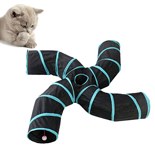 VICASKY Faltbarer Katzentunnel aus Hochwertigem Material Interaktives mit S Form für Katzen Platzsparendes Design für Stundenlangen Spielspaß VICASKY Faltbarer Katzentunnel aus Hochwertigem Material Interaktives mit S Form für Katzen Platzsparendes Design für Stundenlangen Spielspaß von VICASKY