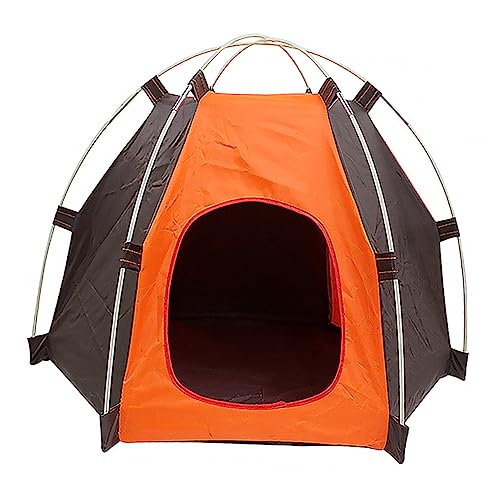 VICASKY Faltbares und Wasserdichtes Haustierzelt für Hunde und Katzen Atmungsaktiv für Outdoor Aktivitäten mit Abnehmbarem Innenpolster und Süßem Design von VICASKY