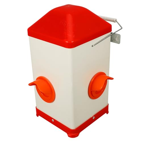 VICASKY Geflügelfutterspender Automatischer Hühnerfutterautomat Für Hühner Und Küken Wetterfester Futterbehälter Rutschfester Futtertrog Für Innen Und Außenbereich von VICASKY