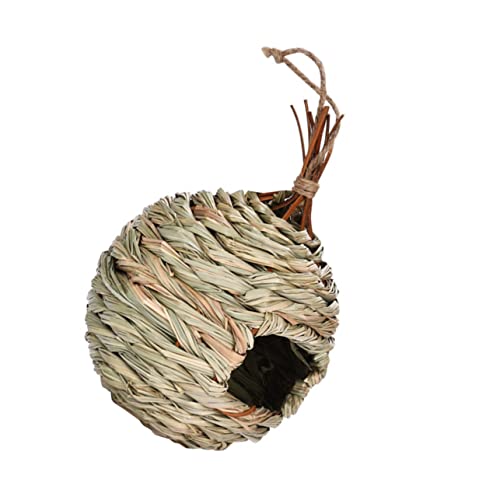 VICASKY Gewebtes Vogelhaus Aus Gras Hängendes Nistplatz Für Kleine Für Garten Oder Für Naturliebhaber von VICASKY