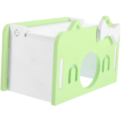 VICASKY Guinea Pig Versteck Haus Kleintier PVC Hideout Hütte für Hamster Meerschweinchen Ratten Käfigzubehör Spiel und Ruheplatz Klein Grün von VICASKY