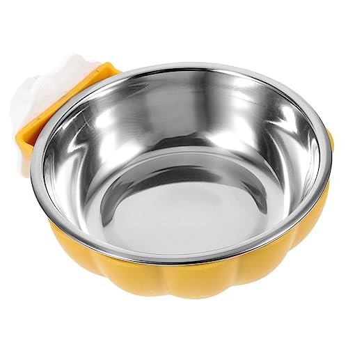VICASKY Hängende Haustierfutterschale im Kürbisdesign Abnehmbare Katzenschale für Futter und Wasser für Käfige Bequemes Füttern für Hunde und Katzen Große Gelbe Schüssel VICASKY Hängende Haustierfutterschale im Kürbisdesign Abnehmbare Katzenschale für Futter und Wasser für Käfige Bequemes Füttern für Hunde und Katzen Große Gelbe Schüssel von VICASKY