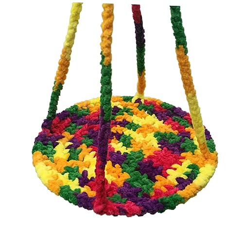 VICASKY Hängendes Hamster Nest aus Handgewebtem Wollgarn Kuschelhängematte für Hamster und Meerschweinchen Wärmeisolierend Farbe Zufall Zubehör für Kleintiere Zufällige Zufällige Farbe von VICASKY