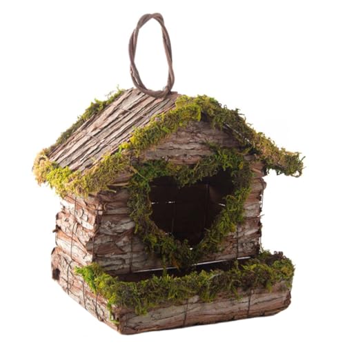 VICASKY Hängendes Vogelhaus aus Natürlichem Holz Wetterfestes Nistnest für Garten und Balkon Sichere Zuflucht für Vögel Langlebige Vogelniststation zur Außennutzung Geeignet zum Aufhängen VICASKY Hängendes Vogelhaus aus Natürlichem Holz Wetterfestes Nistnest für Garten und Balkon Sichere Zuflucht für Vögel Langlebige Vogelniststation zur Außennutzung Geeignet zum Aufhängen von VICASKY