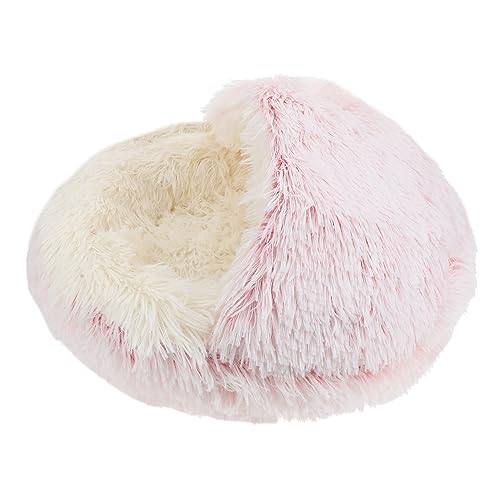 VICASKY Halbgeschlossenes Katzenbett Aus Flanell Für Winter Bequemes Warmes Haustiernest Rosa Für Ihre Schlafen VICASKY Halbgeschlossenes Katzenbett Aus Flanell Für Winter Bequemes Warmes Haustiernest Rosa Für Ihre Schlafen von VICASKY