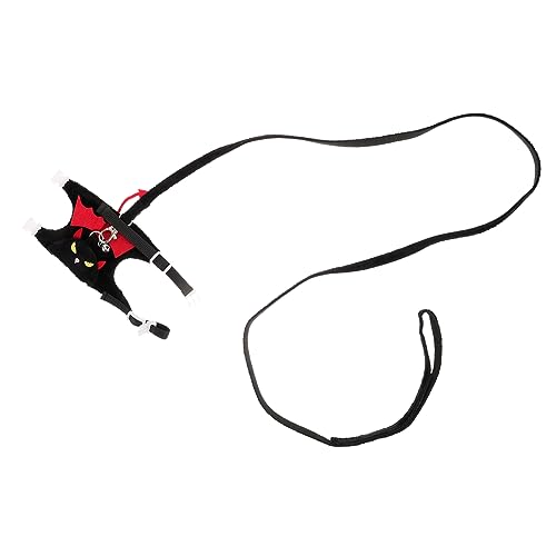 VICASKY Halloween Haustiergeschirr Set für Kaninchen Katzen Verstellbares Atmungsaktives Hasengeschirr mit Leine Komfortables Outdoor Geschirr für Kleine Tiere Stilvoller Spaziergang von VICASKY