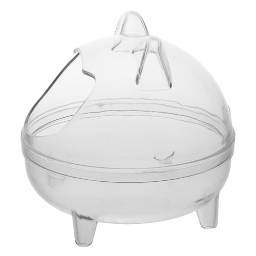 VICASKY Hamster Badezimmertoilette Hamsterbadebecken Hamsterkäfig Zubehör Kleintier Badezubehör Kleintierbadewanne Mäusehabitat Zubehör Hamster Badeset Transparente Abs von VICASKY