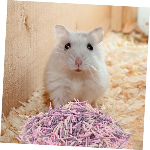 VICASKY Hamster Einstreu Papierchips Saugfähige Staubarme Kleintierbettwäsche aus Weichem Atmungsaktivem Material Geeignet für Hamster Meerschweinchen Chinchillas und Nager Geruchshemmend von VICASKY