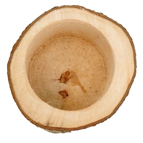 VICASKY Hamster Futterbehälter aus Holz Multifunktionale Schüssel für Hamster Hygienisch Platzsparend für Tägliche Fütterung Toleranz von VICASKY