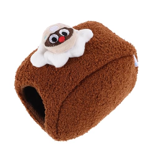 VICASKY Hamster Hideout House Roll Design Warmes Bett Gemütliches Baumwollnest Für Kleine Tiere Bequem Für Hamster Winter Shelter von VICASKY