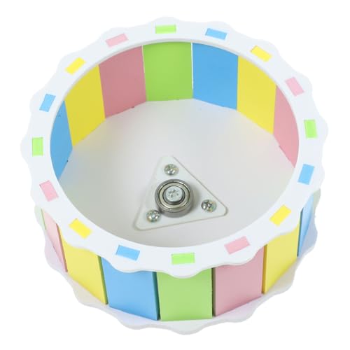 VICASKY Hamster Holz Laufrad für Kleine Haustiere für Hamster und Mäuse zu Reinigen und Geruchsresistent Farbenfrohes Design Perfektes Zubehör von VICASKY