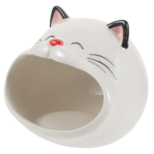 VICASKY Hamster Keramik Nest Kühles Hamster Versteck für Kleine Langlebige Keramik Hütte Dekorative Schlafbox als Aufbewahrung für Kleine Gegenstände von VICASKY