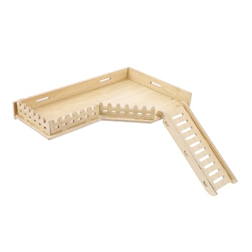 VICASKY Hamster Kletterplattform aus Holz mit Leiter Bissfeste Tragfähige Plattform für Kleintiere für Hamster Zwerghamster Ratten und Meerschweinchen Perfektes Zubehör für Käfige und VICASKY Hamster Kletterplattform aus Holz mit Leiter Bissfeste Tragfähige Plattform für Kleintiere für Hamster Zwerghamster Ratten und Meerschweinchen Perfektes Zubehör für Käfige und von VICASKY