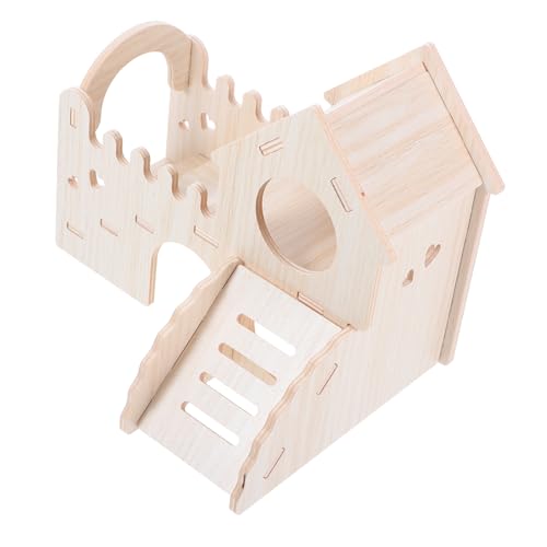VICASKY Hamster Labyrinth Wood House Fun Slide House Hütte Kauspiel Für Hamster Zwerg Rennmäuse Mäuse Ratten Kleine Tiere von VICASKY