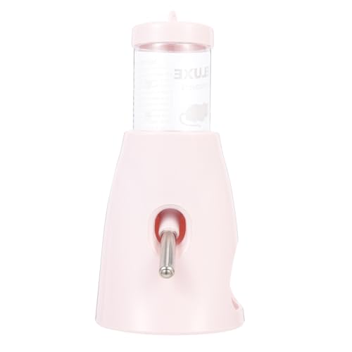 VICASKY Hamster Trinkflasche Vertikaler Wasserspender für Kleintiere Auslaufsicher für Hamster Chinchillas und Andere Haustiere Platzsparendes Design Sanftem Rosé von VICASKY