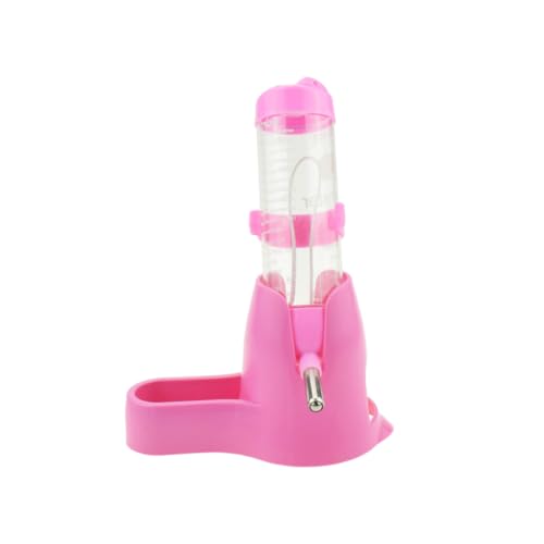 VICASKY Hamster Trinkflasche mit Futternapf aus Robustem Kunststoff Auslaufsicherer Wasserspender für Kleine Haustiere Wie Kaninchen Meerschweinchen von VICASKY