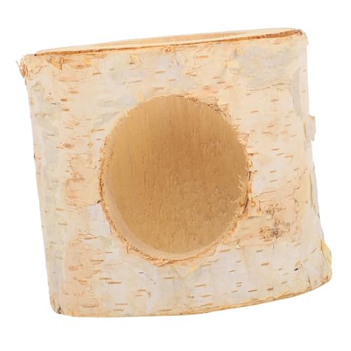 VICASKY Hamster Tunnel Holz Kleintier Versteck Natürlicher Birkenholz Hamsterhöhle Robust Beißfest Für Zwerghamster Meerschweinchen Mäuse Zubehör von VICASKY
