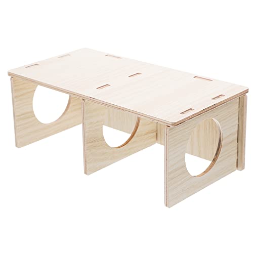 VICASKY Hamster Versteck Hütte Aus Holz Niedliches Versteck Für Hamster Und Chinchillas Für Kleinen Haustiere Fördert Schlaf Und Aktivität DIY Freundlich Langlebig von VICASKY