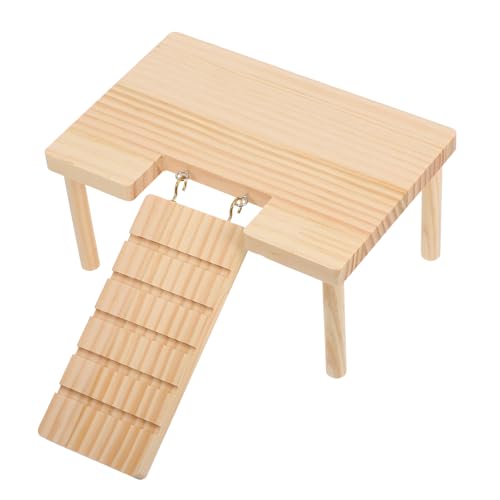 VICASKY Hamster aus Holz mit Dekorative Rampe für Kleintiere und Meerschweinchen Nest Struktur für Rattenkäfige Langlebiges Haustierzubehör von VICASKY