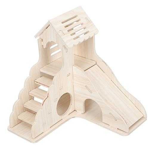 VICASKY Hamsterhaus aus Holz Versteckspielzeug für Kleintiere Vielseitig Einsetzbar als Schlafhaus für Hamster und Nager von VICASKY