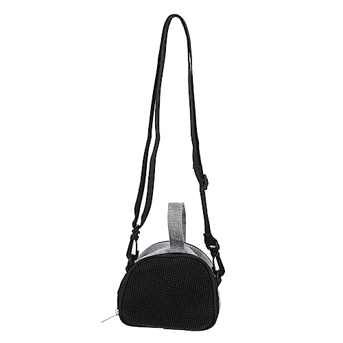 VICASKY Hamsterträger Rattenreisehandtasche mit Atmungsaktivem für Haustiere Verstellbare Schultergurte Graue Oxfordstoff Tragetasche für Kleine für Reisen von VICASKY