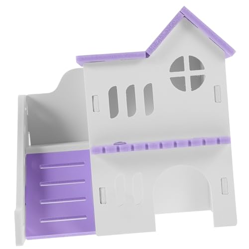 VICASKY Hamstervilla Mehrstöckig Kleines Nagetierversteck mit Mehreren Kammern Multifunktionales Haus für Zwerghamster Meerschweinchen Versteck Spiel und Ruhehaus von VICASKY
