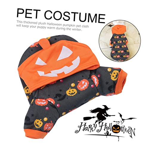 VICASKY Haustier Kostüm Kürbis Hoodie für Halloween Warmes Plüschmaterial Niedliches Design für Cosplay Partys und Winterfestlichkeiten VICASKY Haustier Kostüm Kürbis Hoodie für Halloween Warmes Plüschmaterial Niedliches Design für Cosplay Partys und Winterfestlichkeiten von VICASKY