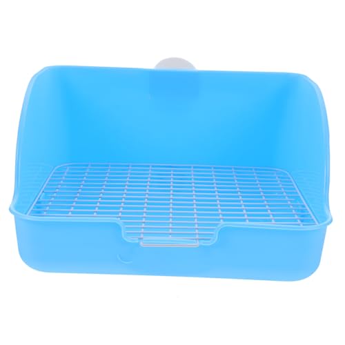 VICASKY Haustier Toilette Groß Blauer Kaninchen Wc Trainingsbereich mit Wand Tragbar und Robust Geeignet für Hunde Kaninchen Meerschweinchen für Wohnzimmer und Garten von VICASKY
