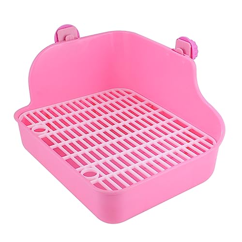 VICASKY Haustier Toilette für Kleintiere Pinkes Töpfchen für Hamster Kaninchen Meerschweinchen und Frettchen mit Wanddesign für Sauberen Boden Einfach zu für Training VICASKY Haustier Toilette für Kleintiere Pinkes Töpfchen für Hamster Kaninchen Meerschweinchen und Frettchen mit Wanddesign für Sauberen Boden Einfach zu für Training von VICASKY