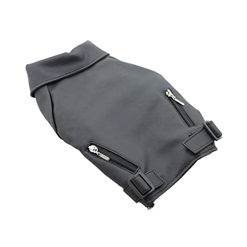 VICASKY Haustierbekleidung hundemantel Dog Raincoat hundemäntelchen hundejacke hundebekleidung züchten Hundepullover Hunde-Outfits groß Welpenjacke mit Reißverschluss Hundeweste Black von VICASKY