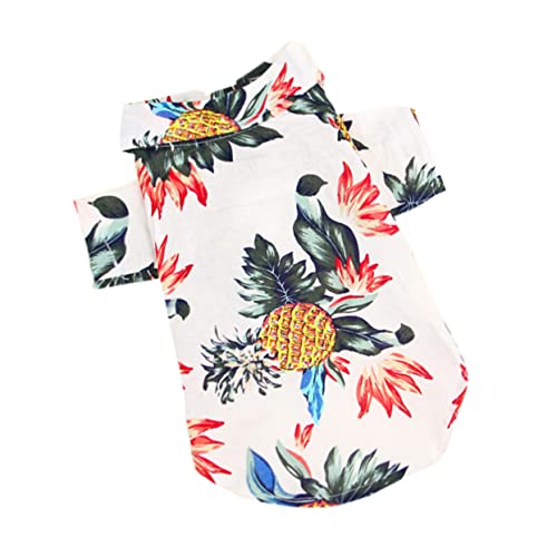 VICASKY Hawaiianisches Haustierhemd für Atmungsaktive Sommerbluse für Kleine Kreatives Hundekostüm Bequem und Anzuziehen für Weiß VICASKY Hawaiianisches Haustierhemd für Atmungsaktive Sommerbluse für Kleine Kreatives Hundekostüm Bequem und Anzuziehen für Weiß von VICASKY