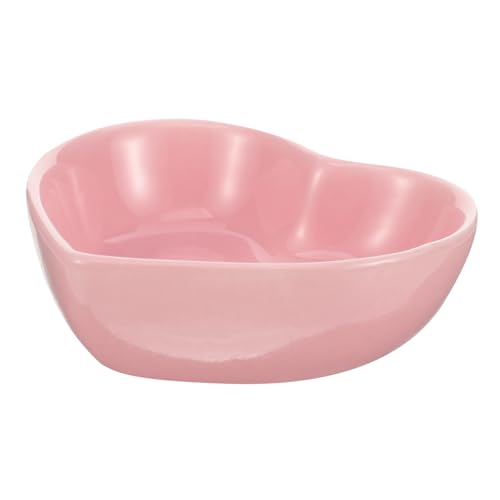 VICASKY Herzförmige Keramik Futterschale für Hamster und Kleintiere Antirutsch Bowl für Futter und Wasser für Chinchillas und Andere Haustiere Süßes Design von VICASKY