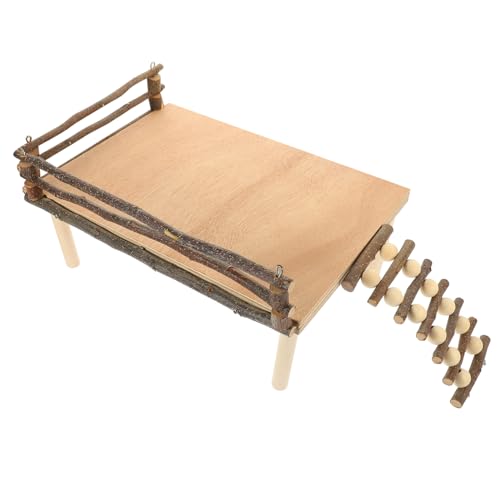 VICASKY Holz Hamster Plattform Klettergerüst für Kleintiere für Hamster Meerschweinchen Langlebig und Sicher Fördert Spiel und Bewegung VICASKY Holz Hamster Plattform Klettergerüst für Kleintiere für Hamster Meerschweinchen Langlebig und Sicher Fördert Spiel und Bewegung von VICASKY