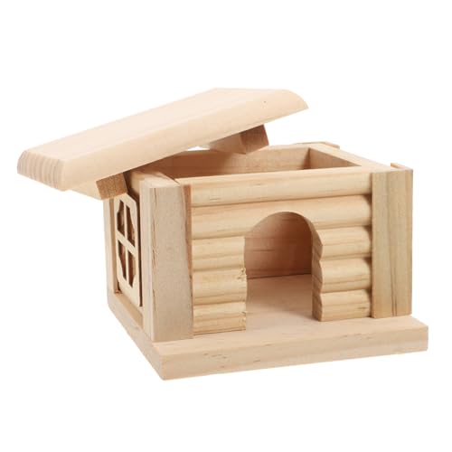 VICASKY Holz Hamsterhaus Spielhaus Abnehmbar Käfig Versteck für Kleine Nager Wie Hamster und Kaninchen Einfach zu Reinigen Geräumig für Ausruhen von VICASKY