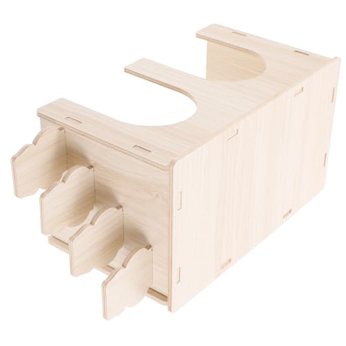 VICASKY Holz Hamsterhaus mit Türen Zartes Hamsterversteck für Kleine und Ratten Verschleißfestes Dekoratives Käfigzubehör für Kleine Haustiere VICASKY Holz Hamsterhaus mit Türen Zartes Hamsterversteck für Kleine und Ratten Verschleißfestes Dekoratives Käfigzubehör für Kleine Haustiere von VICASKY