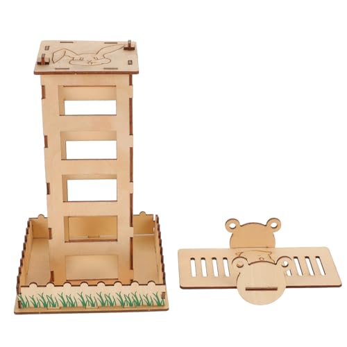 VICASKY Holz Heuraufe für Kaninchen Futterhalter Langlebig Sicher Einfache Installation Geeignet für Kleintierkäfige Robust und Formstabil von VICASKY