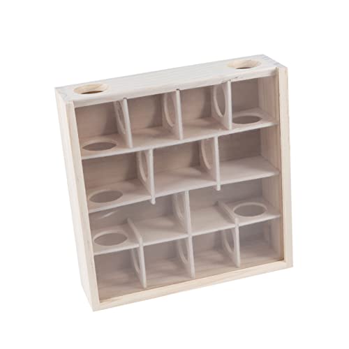 VICASKY Holz Maze Tunnel mit Glasabdeckung für Hamster Kleintiere Spielerisches Aktivitätsspielzeug aus Natürlichem Holz Fördert Bewegung und Geeignet für Kleine Nager VICASKY Holz Maze Tunnel mit Glasabdeckung für Hamster Kleintiere Spielerisches Aktivitätsspielzeug aus Natürlichem Holz Fördert Bewegung und Geeignet für Kleine Nager von VICASKY